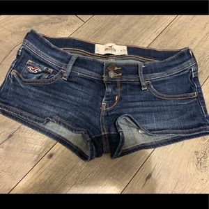 Low rise jean shorts